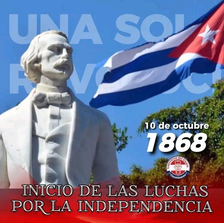 Reyesorkk's tweet photo. #HoyEnLaHistoria
10 de Octubre de 1868 inicio de las luchas por la independencia de #Cuba.  Aquel paso marcó el comienzo de una etapa decisiva de nuestra historia, impulsada por la voluntad de construir una nación soberana. 
#CubaViveEnSuHistoria https://t.co/pSFRie2EjM