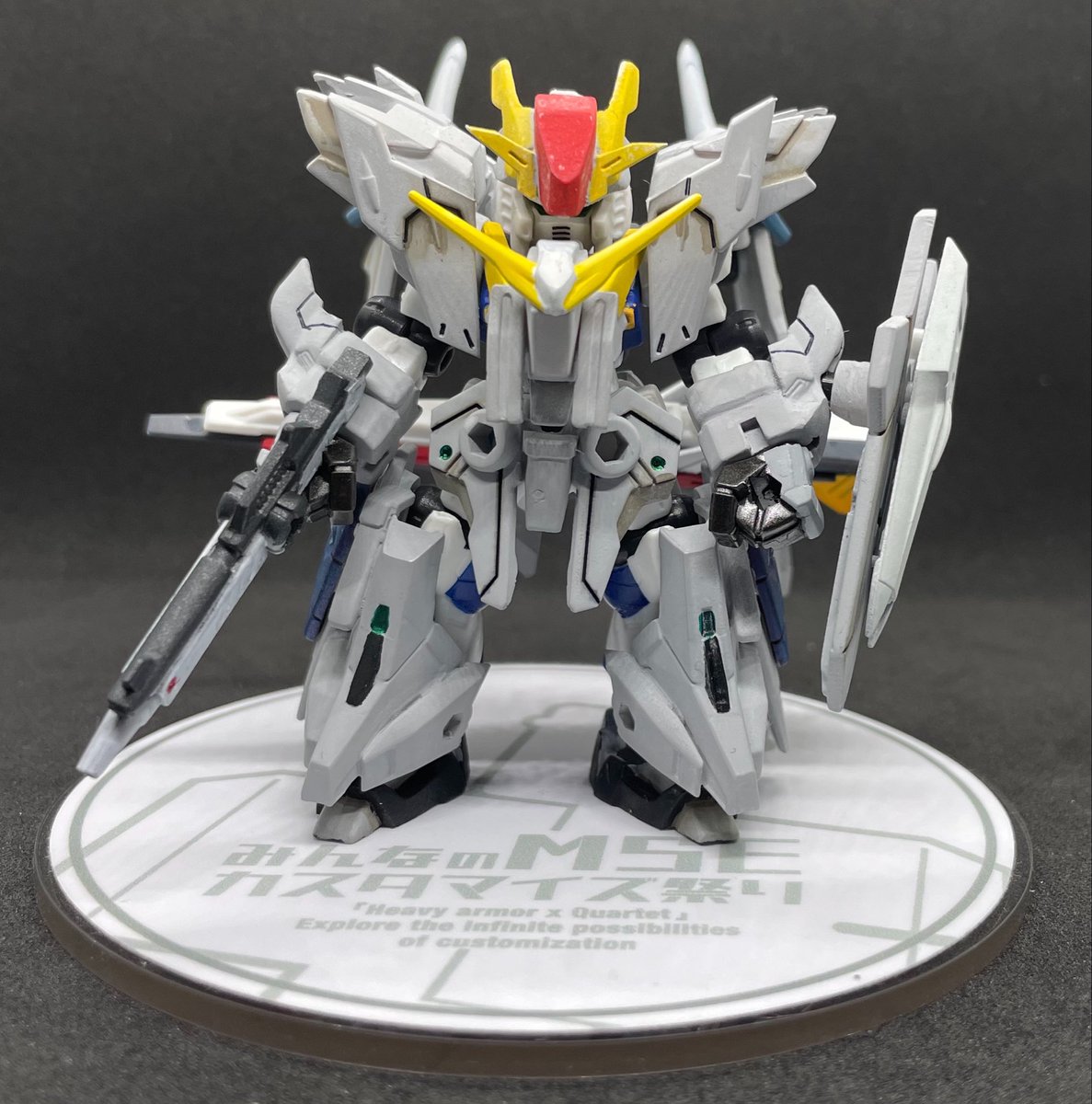 MSE307491220136's tweet photo. #みんなのMSEカスタマイズ祭り
#モビルスーツアンサンブル 
新作です。

きるけーの魔女見てたら、なんかクスィーの中にニューガンダムを感じたので、それっぽい外装を作りました。 https://t.co/7RfTWmboHj