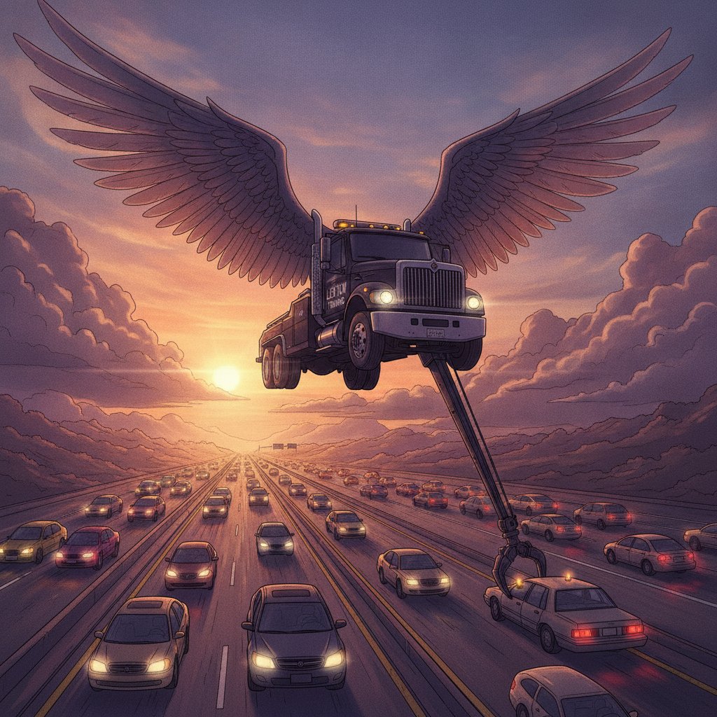 lex_tow's tweet photo. With the help of AI you can see that Lex Tow Towing is ready to swoop in and pick you up. 
Whether you need emergency towing, roadside assistance, or flatbed services, our team responds quickly to make a stressful situation just a little better. We’ll tow you almost anywhere! 📍 https://t.co/hDeXDPr3cT