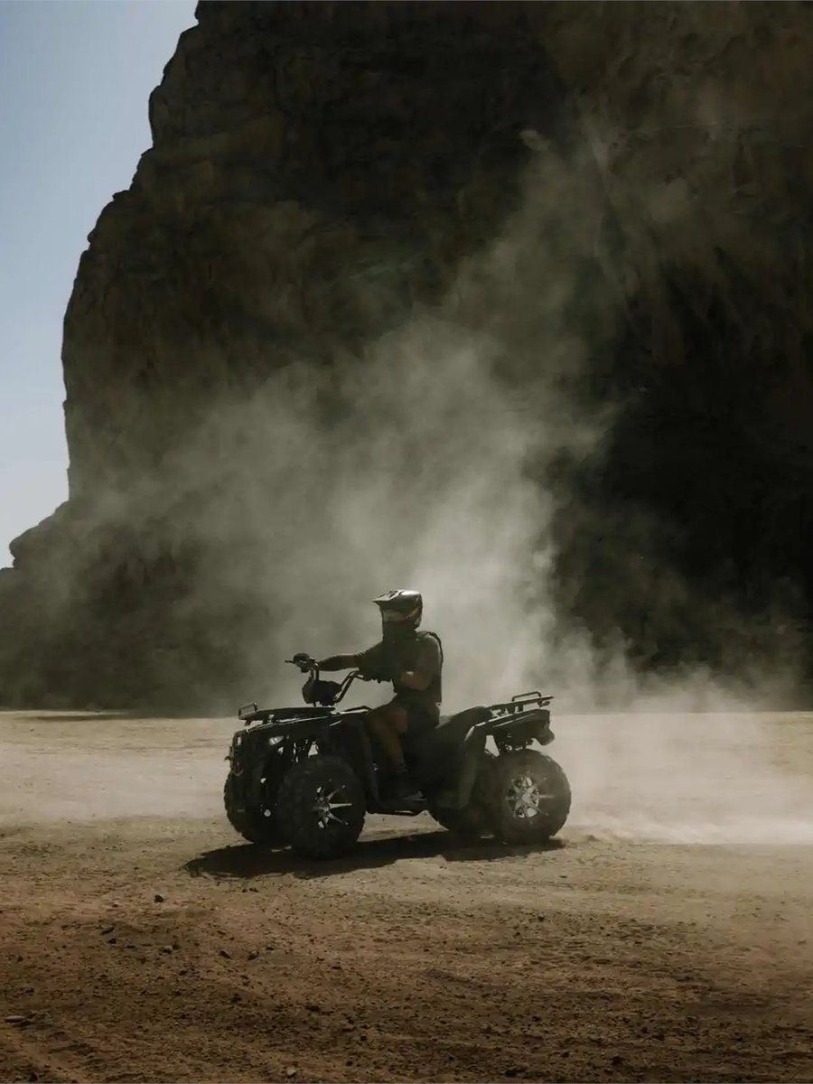VisitSaudi's tweet photo. Peaceful ride. Wild surroundings 🏜️⚡ ​
Head through Desert Rock’s trails on four wheels, with the mountains taking center stage.​
​
📍 Desert Rock Resort, The Red Sea​
​
Take it off-road:​
https://t.co/pLRebzjaQB
​
#VisitSaudi https://t.co/mUOKaqnUBu