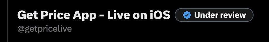 getpricelive's tweet photo. @S0LCHAD under review currently https://t.co/wmJUkMcCiE