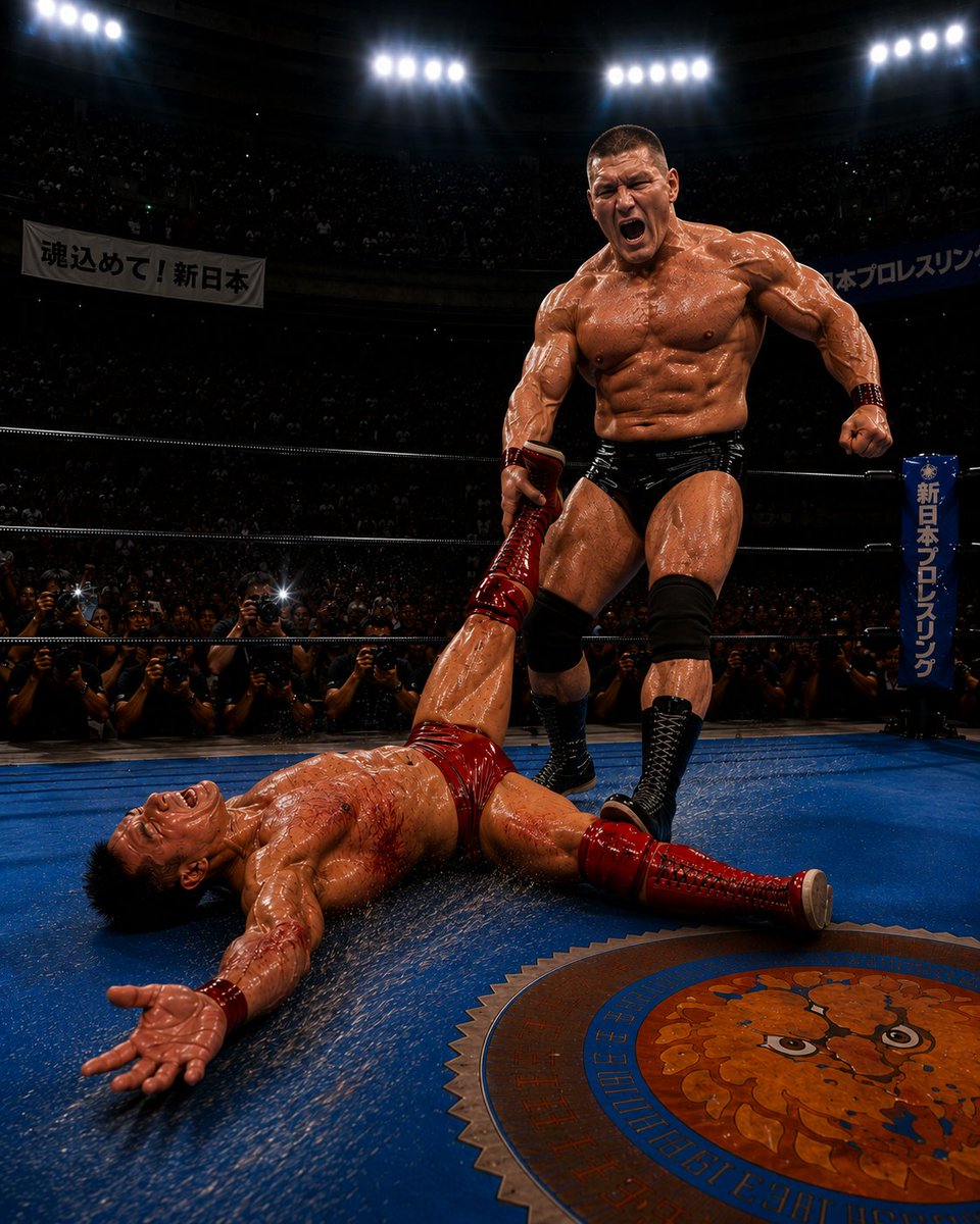 barukimuscle's tweet photo. 妄想プロレス　No9
＃AI ＃プロレス　＃ゲイ　＃筋肉　＃やられ https://t.co/1wTNOdc34R