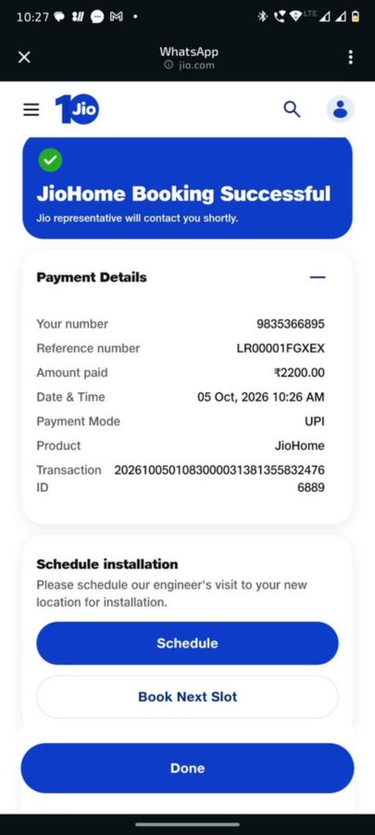 DILIPSAW01's tweet photo. @reliancejio @jio_fiber

Please call me back Installation not complete https://t.co/HHNYAXRBXb