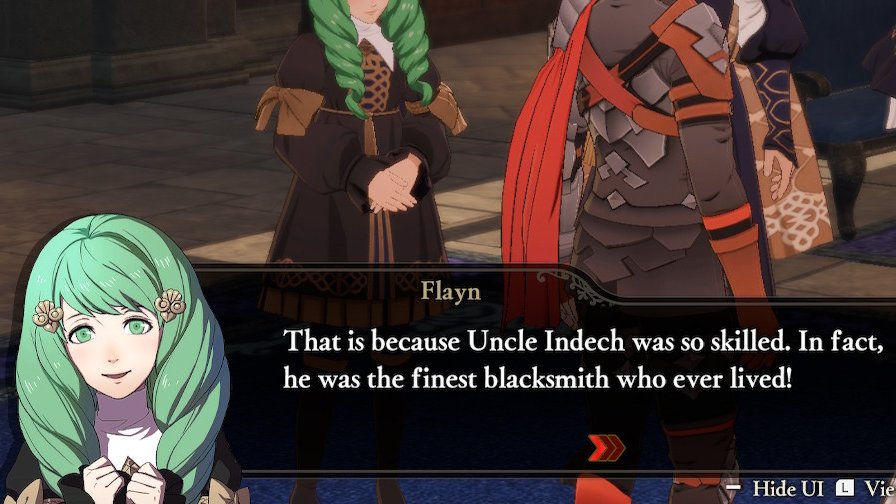 EvaBeeSmith's tweet photo. you know how in FEFW he keeps saying that he likes smithing? This comment by Flayn prompts me to think that either Indech taught him or he taught Indech and little brother became better than him https://t.co/EUDvaV68fC