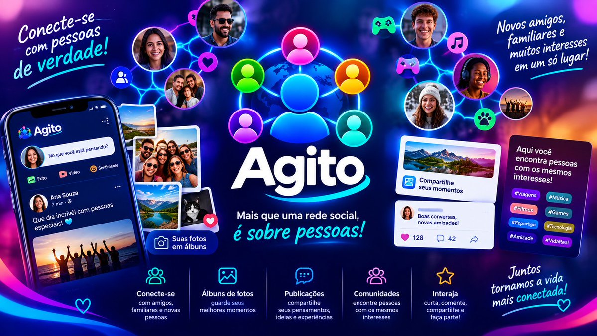 Loading_Nerd's tweet photo. 🎉 Conheça o Agito! 💙

Uma rede social para conectar pessoas, fazer novas amizades e encontrar quem compartilha os mesmos interesses que você! 🌎❤️

👉 Entre agora: https://t.co/gXo0d3Kk34 https://t.co/JEk1dMRhoD