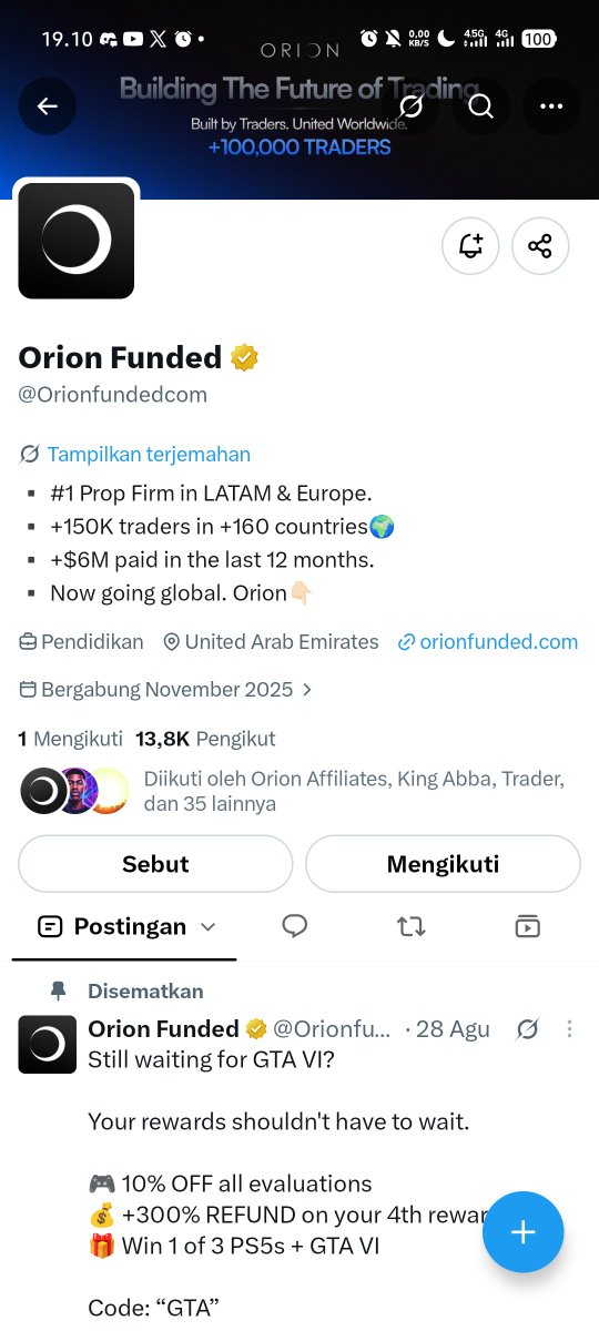 Catfish1114169's tweet photo. @LiquidityHuntaa @OrionAffiliates @Orionfundedcom Done✅🚀
@movingaverage28 @p_madang @MuhammadAu47092 https://t.co/UYe0dDzr7V