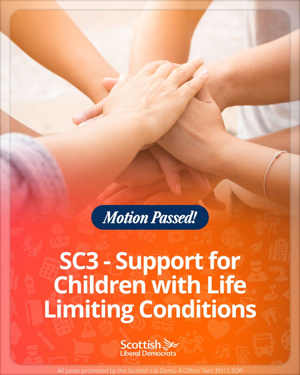 scotlibdems's tweet photo. Motion passed: SC3 - Support for Children with Life Limiting Conditions #sldconf https://t.co/IRjKnYOJCJ
