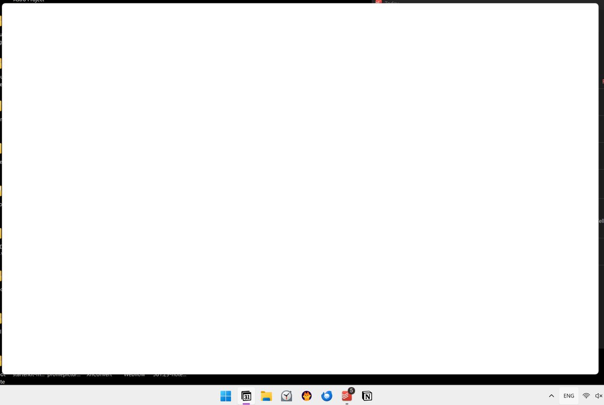 Hamadarabi's tweet photo. third time installing @NotionCalendar and still needs a restart on every startup because it only loads a white screen.... you guys not a fan of windows 😭 https://t.co/YLru4drbZv