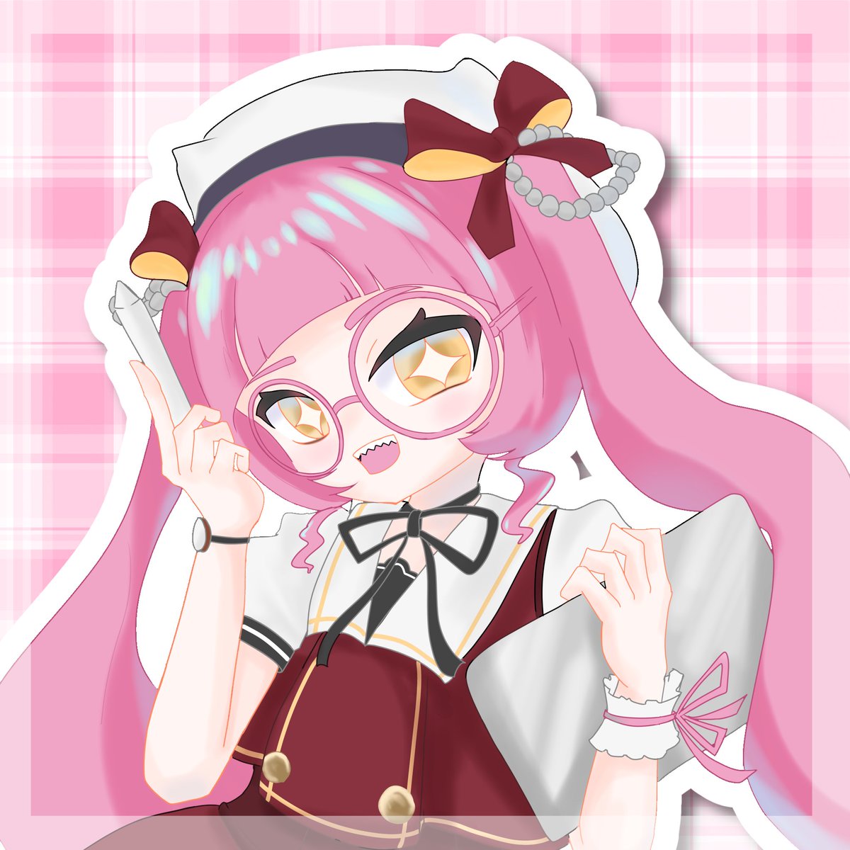 shiki11037's tweet photo. 作業の休憩時間とか力尽きた時にちょっとずつ描き進めてた佐佐咲ファンアートのやつが完成しましたので！
指オンリーで一枚絵描いたの久々であった〜〜
#きききアート https://t.co/8RDKCu8O73