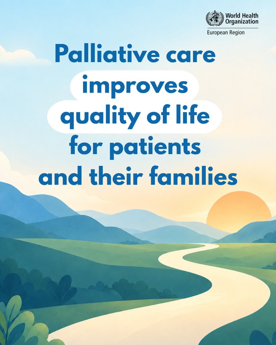 WHO_Europe's tweet photo. Countries need policies that make #PalliativeCare available to everyone who needs it. Access to it should not depend on where a person lives, what they can afford, or whether their family knows how to navigate the health system. 

https://t.co/plWD2EKuxx 
#WorldPalliativeCareDay https://t.co/KuY0xGgUyf