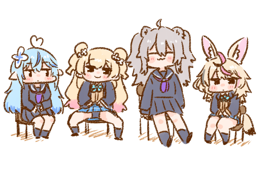 neko_yama's tweet photo. 座り方の違い大好き
#らみあーと #ねねアルバム #ししらーと #絵まる https://t.co/SxNns9GDjY