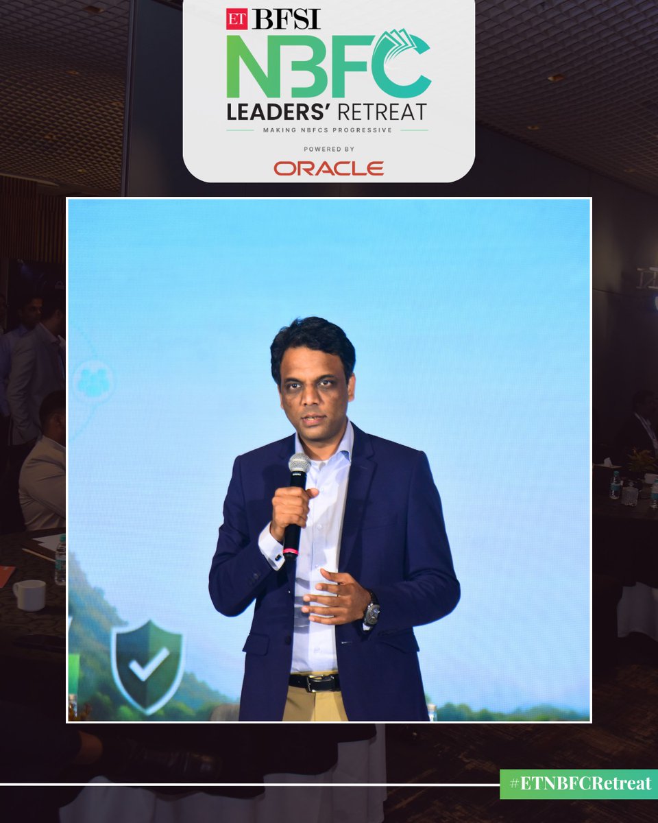ETBFSI's tweet photo. At the ETBFSI NBFC Leaders’ Retreat 2026, Amol Dethe, Editor, ETBFSI, brought the day’s conversations together with the “Editor’s Closing Reflection”.

Know More: https://t.co/cNWhG2X4Lk

#ETNBFCRetreat #ETBFSI #NBFC https://t.co/Wbc6Autdu9