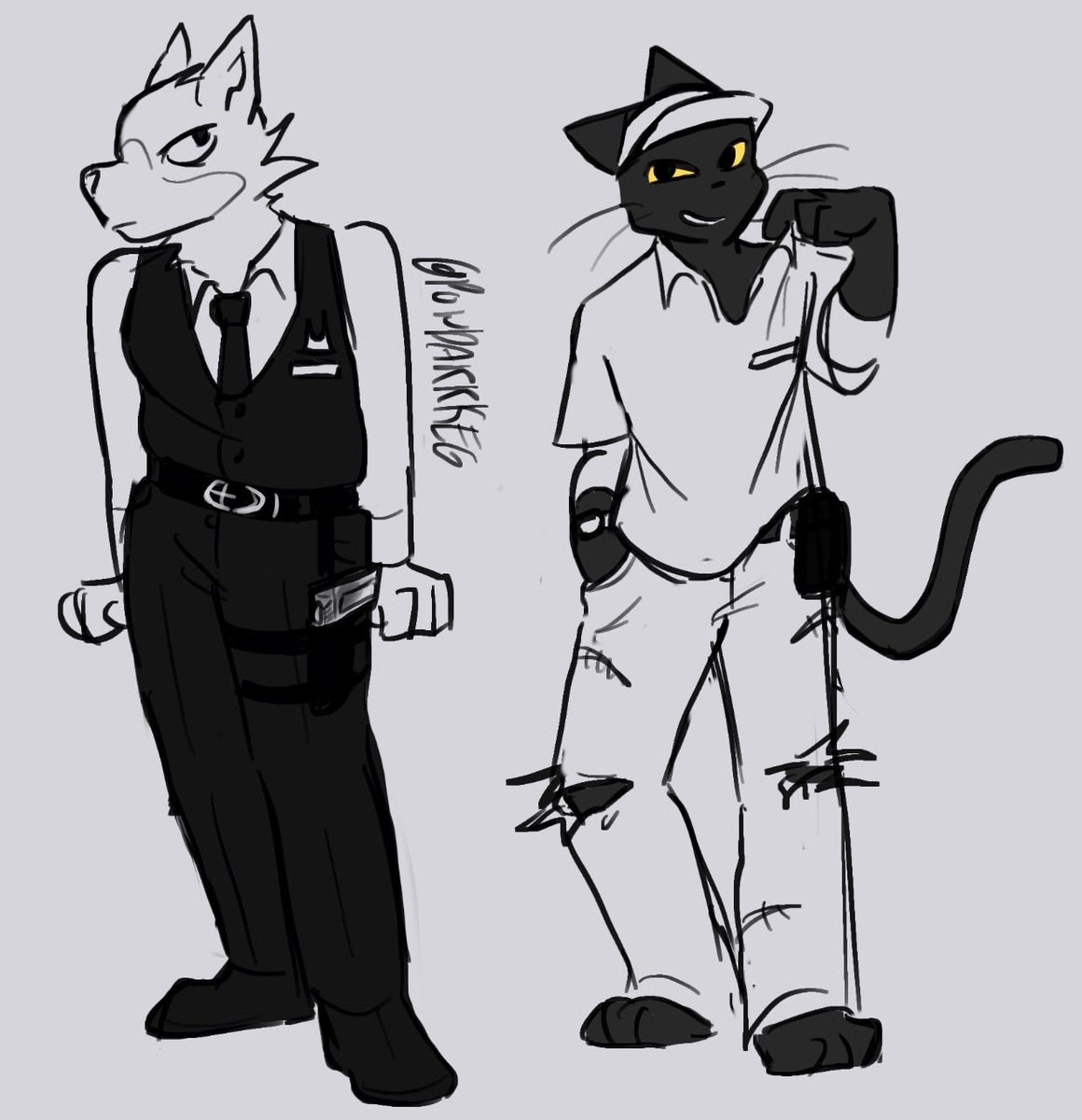 powdarrkeg's tweet photo. Idk if im ever gonna finish the original WIP so have these oldish doodles of my VERY original OCs… outfit swapfest heh https://t.co/Fw60ds2Zbf