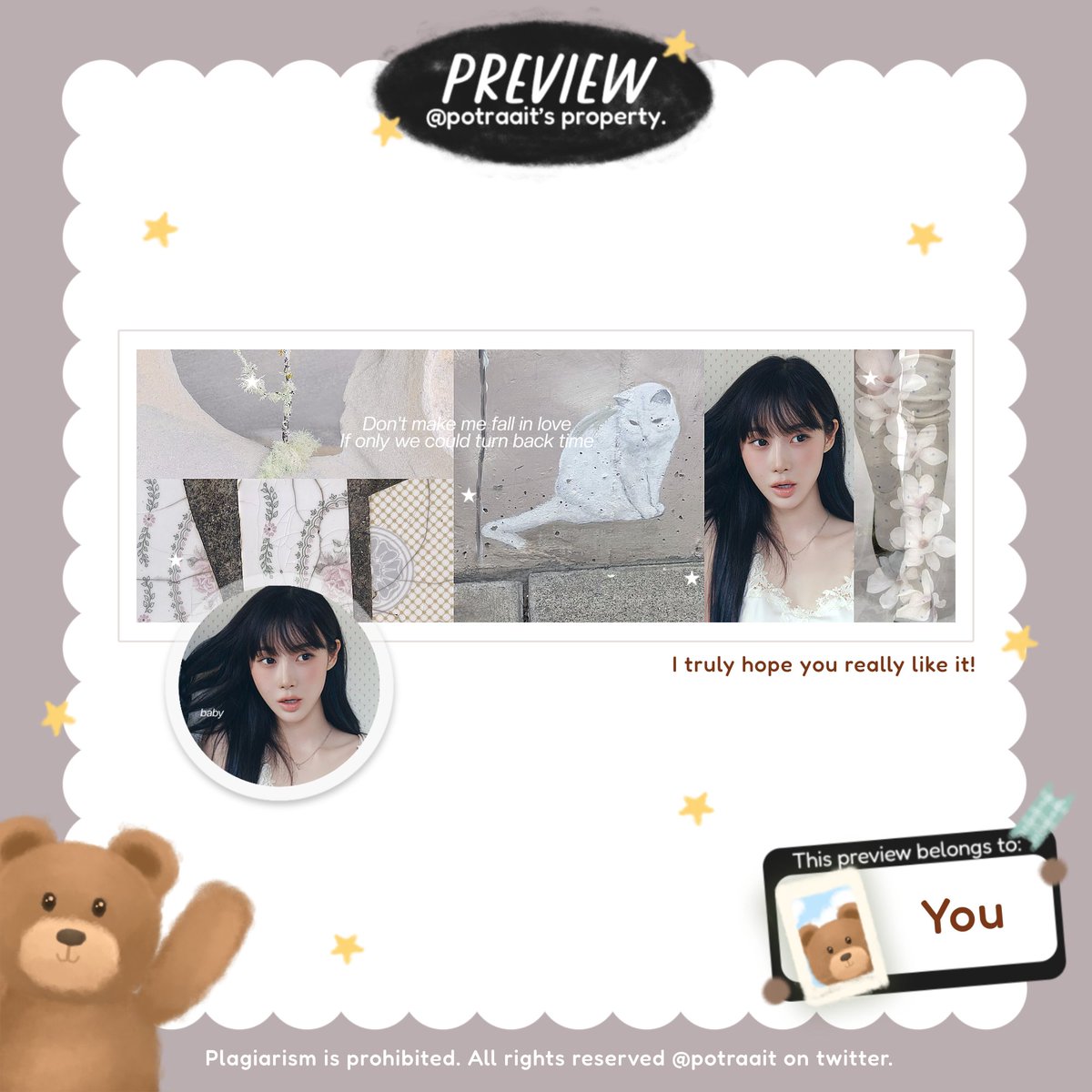 potraait's tweet photo. help rt, makasih! 🧸

hi mau kenalin katalog simple ini ke kalian smua! buat namanya jjur gatau blm kepikiran😭 nanti balik lagi klo udh nemu namanya wkwk🙏🏻 iya pkoknya aku punya katalog baru guys hehe maaciw!

anw ufs layout dibawah ini ya 8k/ea free retext 🫶🏻

#zonauang https://t.co/3wNe2nGJn5