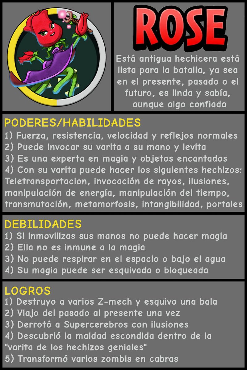 charamanti6's tweet photo. PODER OFICIAL DE LOS HEROES N°18
La hechicera más popular y hermosa de pvz llega al scaling
OFFICIAL POWER OF HEROES #18
The most popular and beautiful sorceress in PvZ arrives at scaling
#PvZFanArt #pvz #pvzheroes #pvzcanon #pvzLore #tierlist #pvzteorias #Rose #pvz2 #pvzgw2 https://t.co/FIm1NvswFn