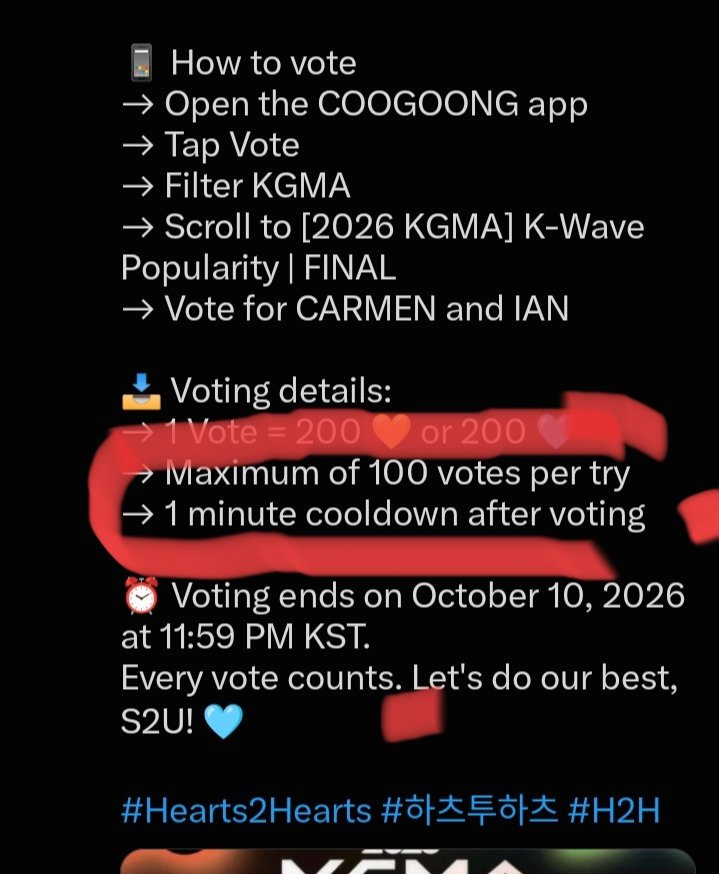 Mym1512412M's tweet photo. @H2H_INA @Hearts2Hearts Jangan lupa ingatkan peraturannya, cooldown 1 menit per100 vote. Yg banyak hearstnya wajib mulai dari sekarang buat vote https://t.co/uS2z3xZC6T