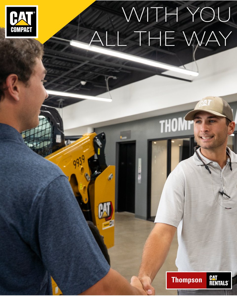 ThompsonCat's tweet photo. Picking the right machine is only the start. You also want the right people in your corner.

As we transform our Thompson Machinery Cat Rentals store in LaVergne, TN to Cat Compact this November, our team will be there to help you find the right equipment and attachments. https://t.co/7Qh2S8Kekt