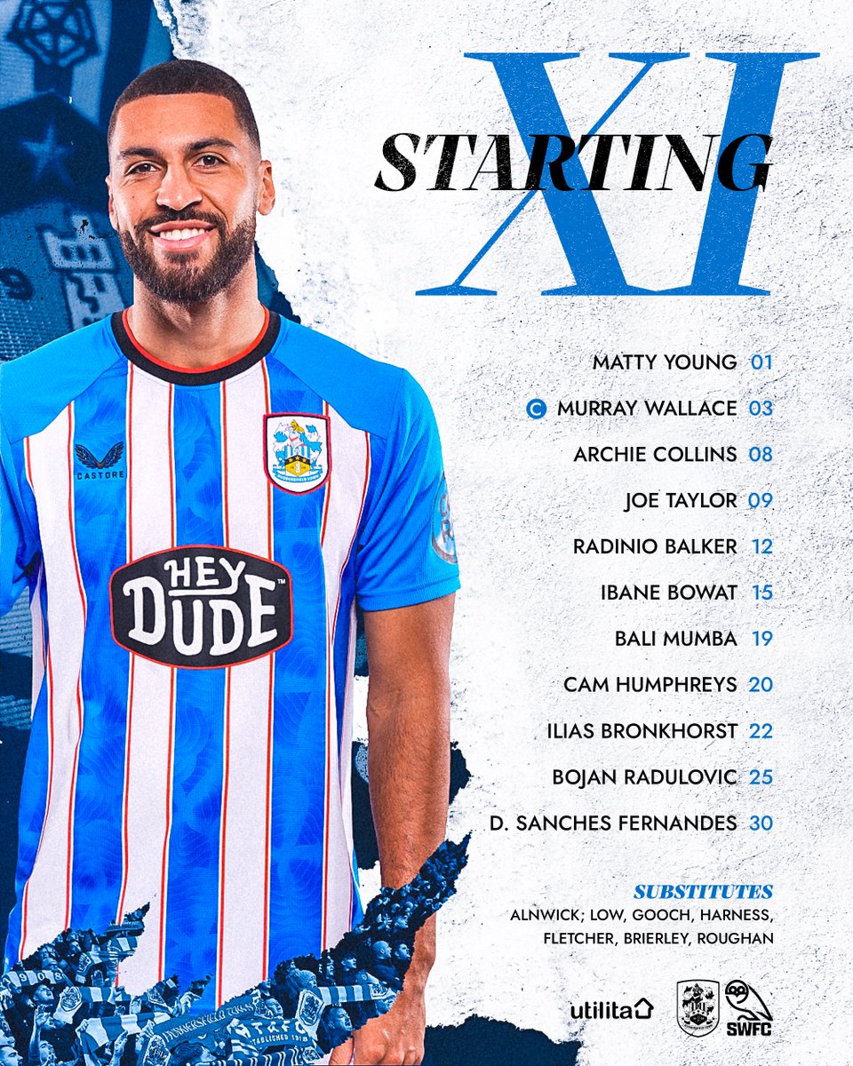 htafc's tweet photo. 𝐓𝐄𝐀𝐌 𝐍𝐄𝐖𝐒 🗞️
1️⃣ Drury names one change from Burton win
🎯 Taylor and Radulovic partnered in attack
©️ Wallace remains captain in Ledson's absence
🔥 Mumba and DSF on the wings
Click below for full team news ⤵️
🔗https://t.co/STAcReiToY
@UtilitaFootball | #htafc https://t.co/i54w5jeXIa