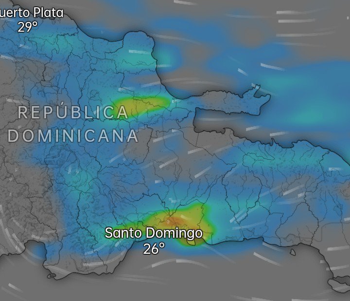 TemporadaCiclon's tweet photo. 🚨 BOLETÍN ESPECIAL 🚨 

Atención los residentes de #SantoDomingo, (ciudad capital) los del Noreste y zonas aledañas ⚠️
Se espera que en las horas del mediodía se formen tormentas eléctricas y lluvias, según los modelos. Estoy se debe al efecto diurno y la llegada de humedad. https://t.co/8mw1hRu98z