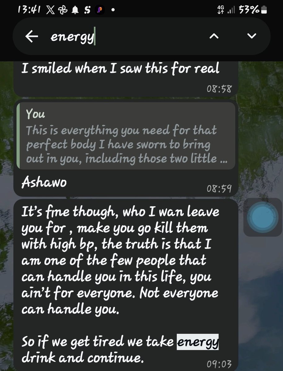 fabmoney47's tweet photo. @adanonso_ I remember when my GF sent me this around July when we had a serious quarrel. My pretty loyal girl. Breaking up or divorce is not an option jare.

Your husband is a very wise man. Please continue taking care of him by keeping his belly full &amp; his balls empty, very necessary 👌🕊 https://t.co/enrlm1mqYJ