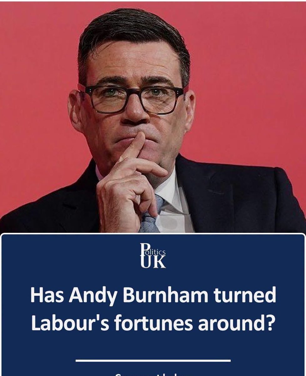 World_Observe01's tweet photo. Britons 🇬🇧

Has Andy Burnham turned Labour's fortunes around? https://t.co/b1lrXxP7TK
