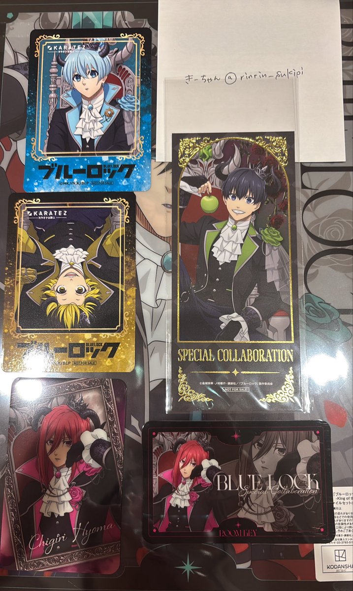 rinrin_sukipi's tweet photo. カラオケの鉄人　ブルーロック 交換

譲:潔、蜂楽、千切、氷織、烏

求:凛

郵送にて
大変難しいとは思いますが、
検索からでもお気軽にお声掛けください🙇🏻 https://t.co/BZtXhEAtMu