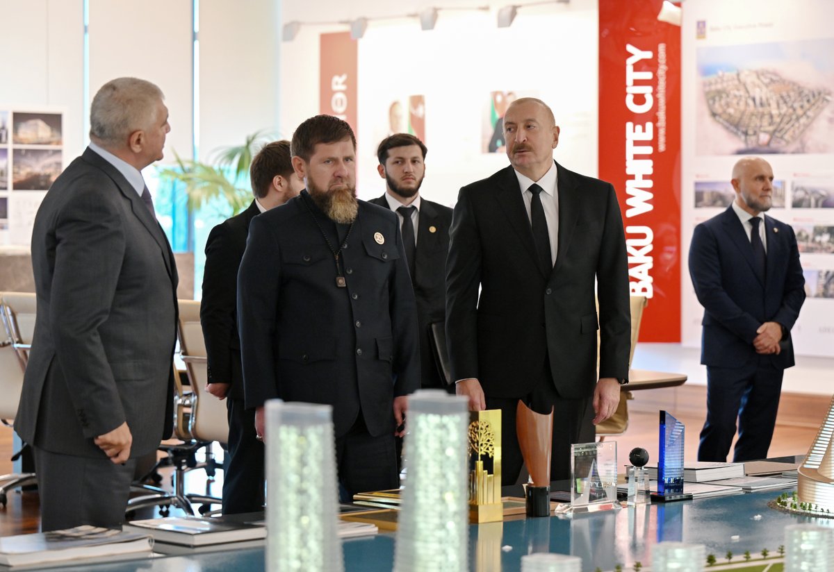 reportaznews's tweet photo. President Ilham Aliyev and Head of Chechen Republic of Russia visited Baku White City

https://t.co/qSxW0YjcDi 

#President #IlhamAliyev #Chechen #Republic https://t.co/nH9X8BKZnf