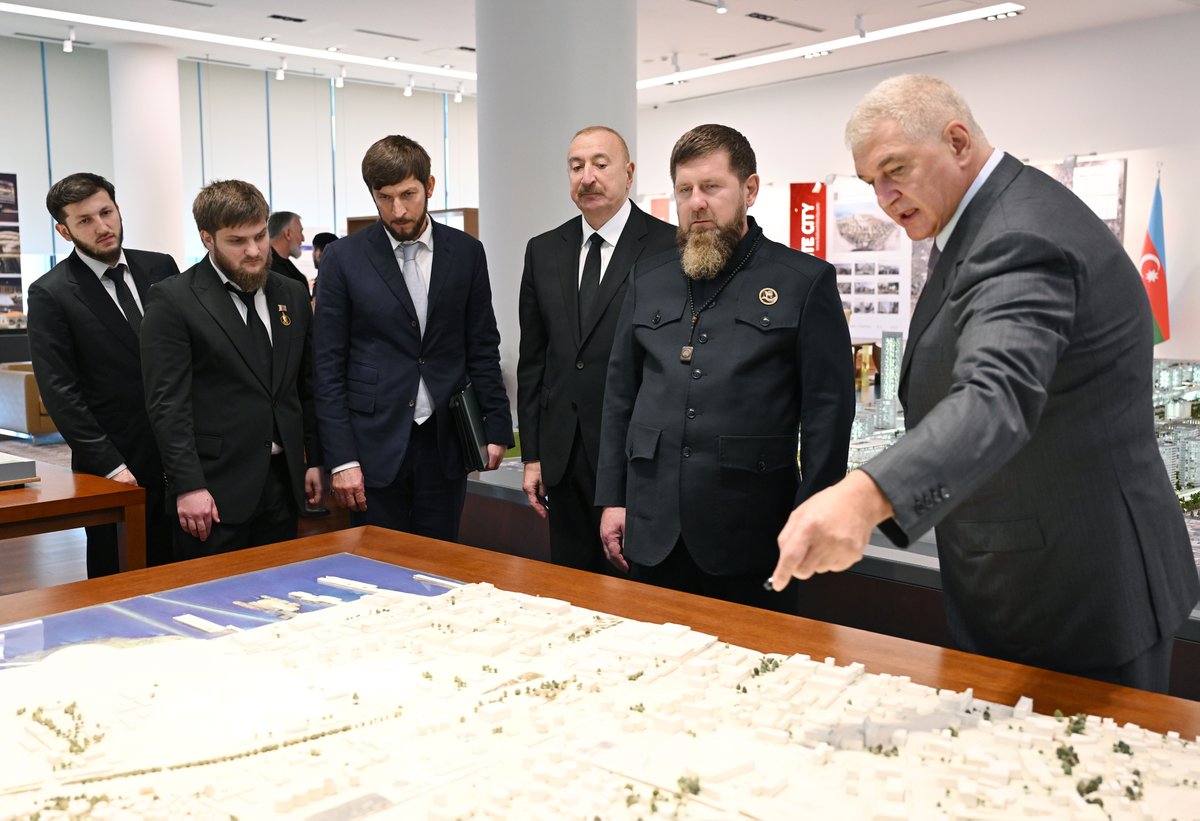 reportaznews's tweet photo. President Ilham Aliyev and Head of Chechen Republic of Russia visited Baku White City

https://t.co/qSxW0YjcDi 

#President #IlhamAliyev #Chechen #Republic https://t.co/nH9X8BKZnf
