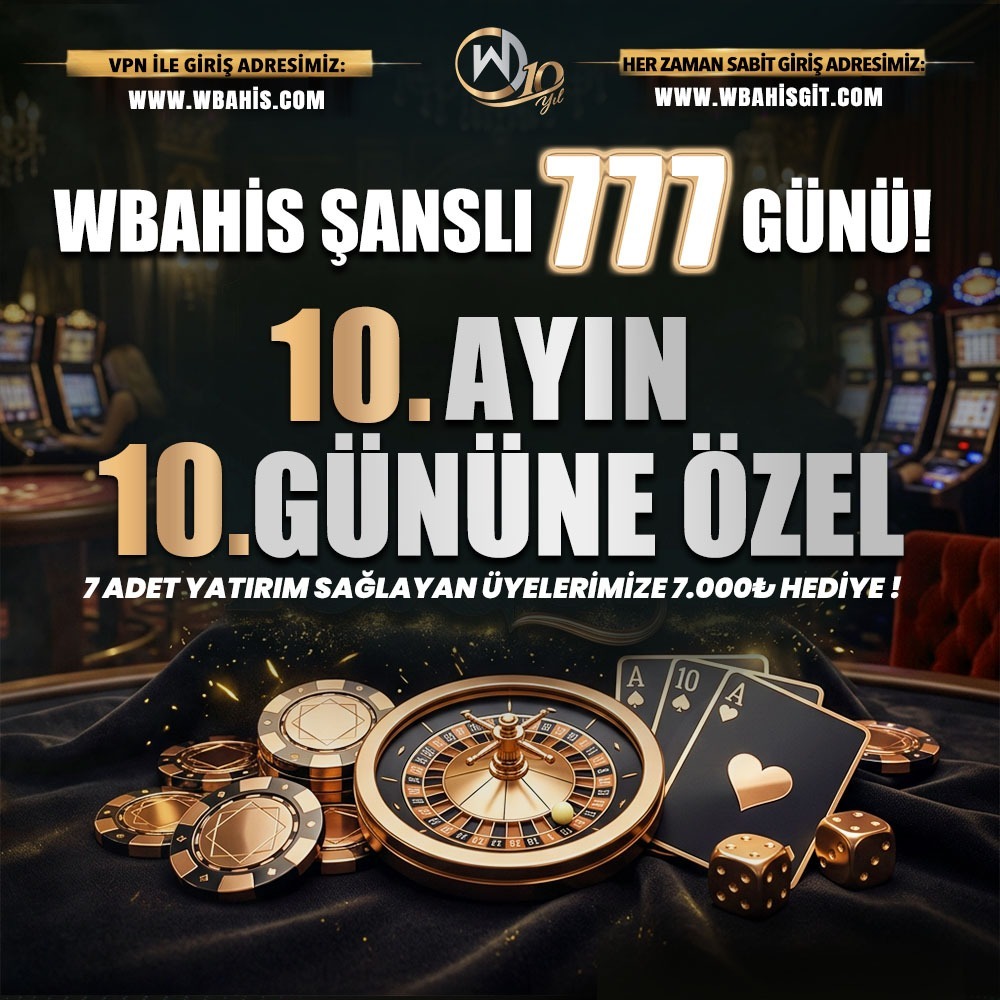 wbahisoriginal's tweet photo. ✨WBAHİS ŞANSLI 777 GÜNÜ! ✨

10. AYIN 10. GÜNÜNE ÖZEL 7 ADET YATIRIM SAĞLAYAN ÜYELERİMİZE 7.000 ₺ HEDİYE!

https://t.co/ESWAPGIUyf https://t.co/9m5Cqcu6fv