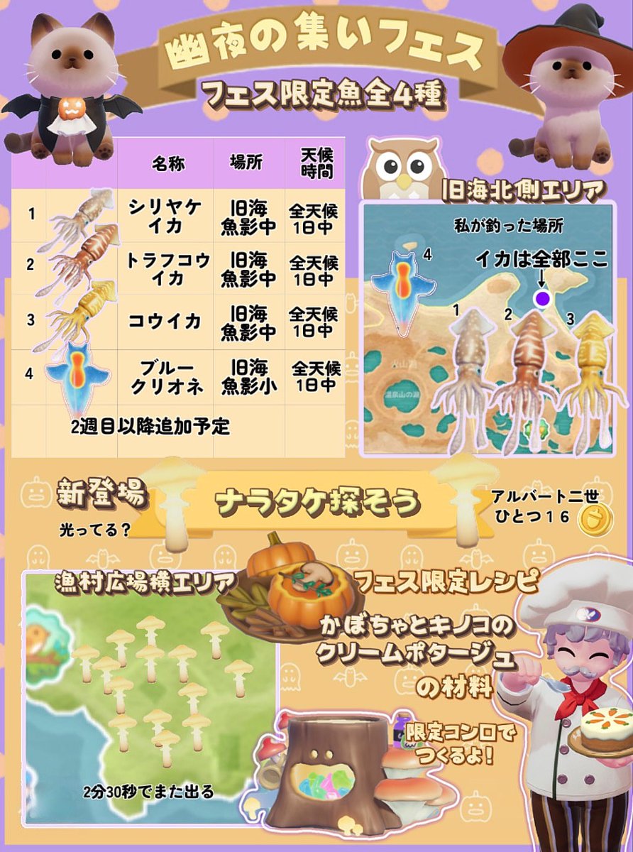 ArichanTaylor's tweet photo. 新フェス
『幽夜の集い』👻
魚全4種🦑ナラタケ🍄‍🟫 https://t.co/hMhocDyqzl