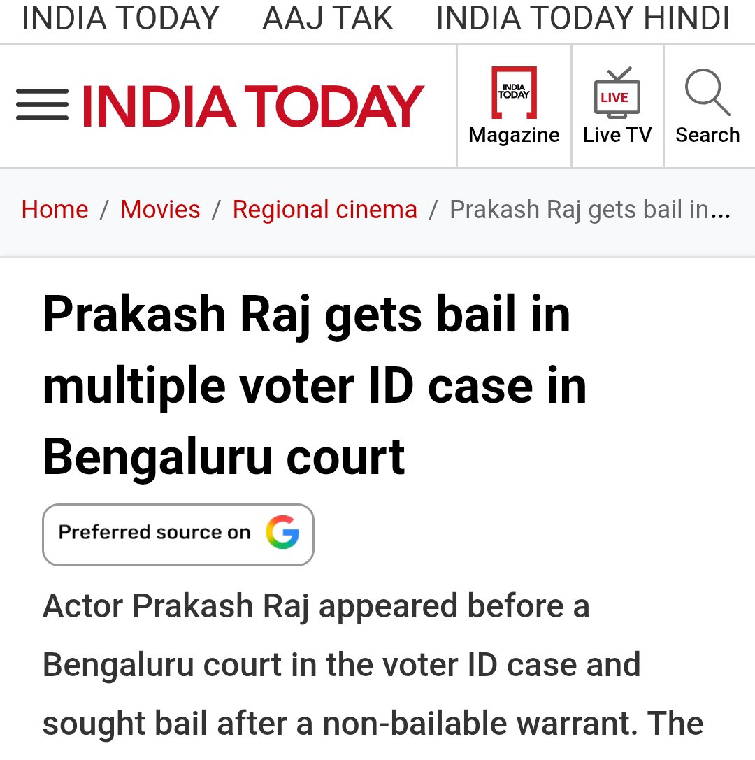 arunpudur's tweet photo. ⚡Where are you 'Chellam' @prakashraaj ?

Hiding in Bengaluru? 

Why aren't you in Jantar Mantar?

After losing deposit in elections and being caught by CEC Gyanesh for having 4 voter IDs, running away and getting bail, you are coward and a villain IRL.

#JustSaying https://t.co/rbkHP4jNWz