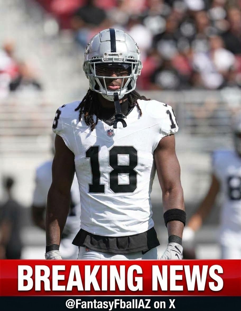 FantasyFBallAZ's tweet photo. BREAKING: Marvin Harrison Jr has just been traded to the Las Vegas Raiders in exchange for a 2027 2nd Round Pick #LVR https://t.co/sIMPEdfyHs