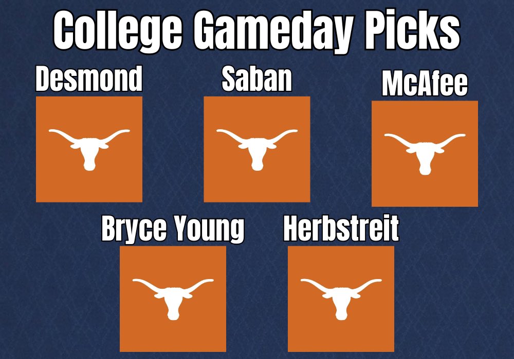 CollegeFBonX's tweet photo. College Gameday Picks!

Texas vs Oklahoma https://t.co/OgV9hSSsw6