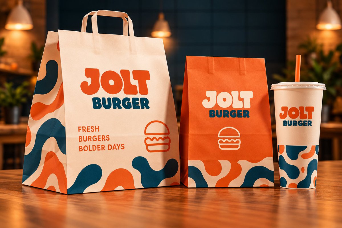 Reem_Nasr97's tweet photo. هوية بصرية جديدة /JOLT BURGER
 
هي هوية بصرية لمطعم JOLT Burger تجمع بين الطابع الكلاسيكي والروح العصرية (Retro-Modern)، بألوان جريئة وخطوط مرحة تعكس الحيوية والتميز.

#logo,#design,#visual_identity,#Jolt_burger https://t.co/La6M3e5wJi