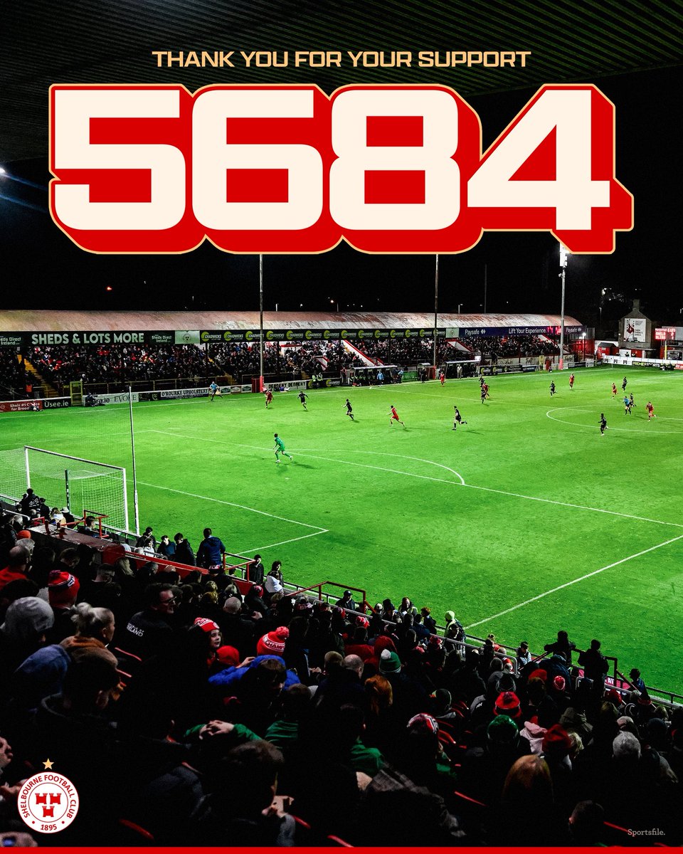 shelsfc's tweet photo. An incredible turnout at Tolka Park. Thank you to everyone who came out to support the Reds. ❤️ https://t.co/YQwyKuWqtR