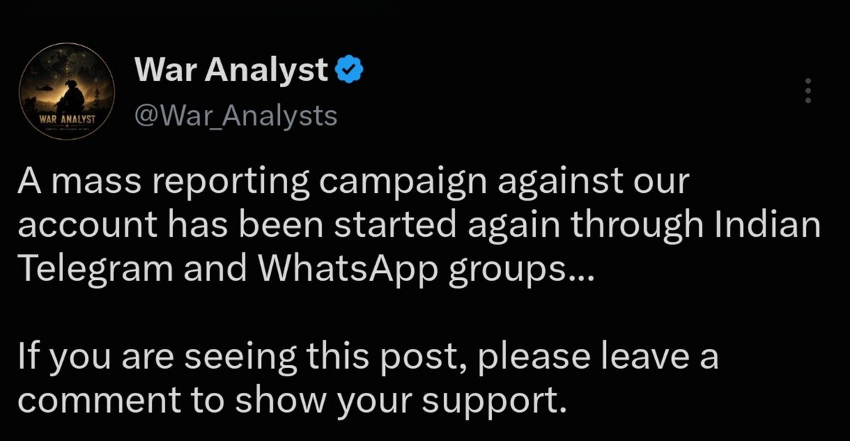 AwanKing699's tweet photo. Stop crying Sajid Dawar @War_Analysts  no one is reporting you. Btw this is WA's Admin https://t.co/Bm1pWgdP38