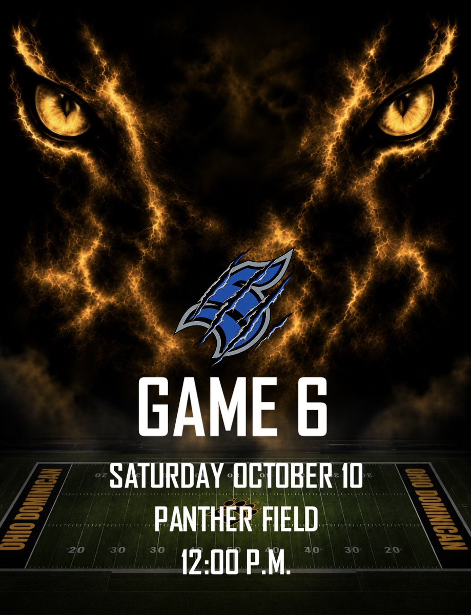 OhioDominicanFB's tweet photo. Game 6️⃣
📍Panther Field
🗓️ 10/10/26
⏰ 12:00 P.M.
📺 https://t.co/bHwlGsj9OK
🎤 https://t.co/wLV9q8t0KJ https://t.co/617Kc6nwa8
