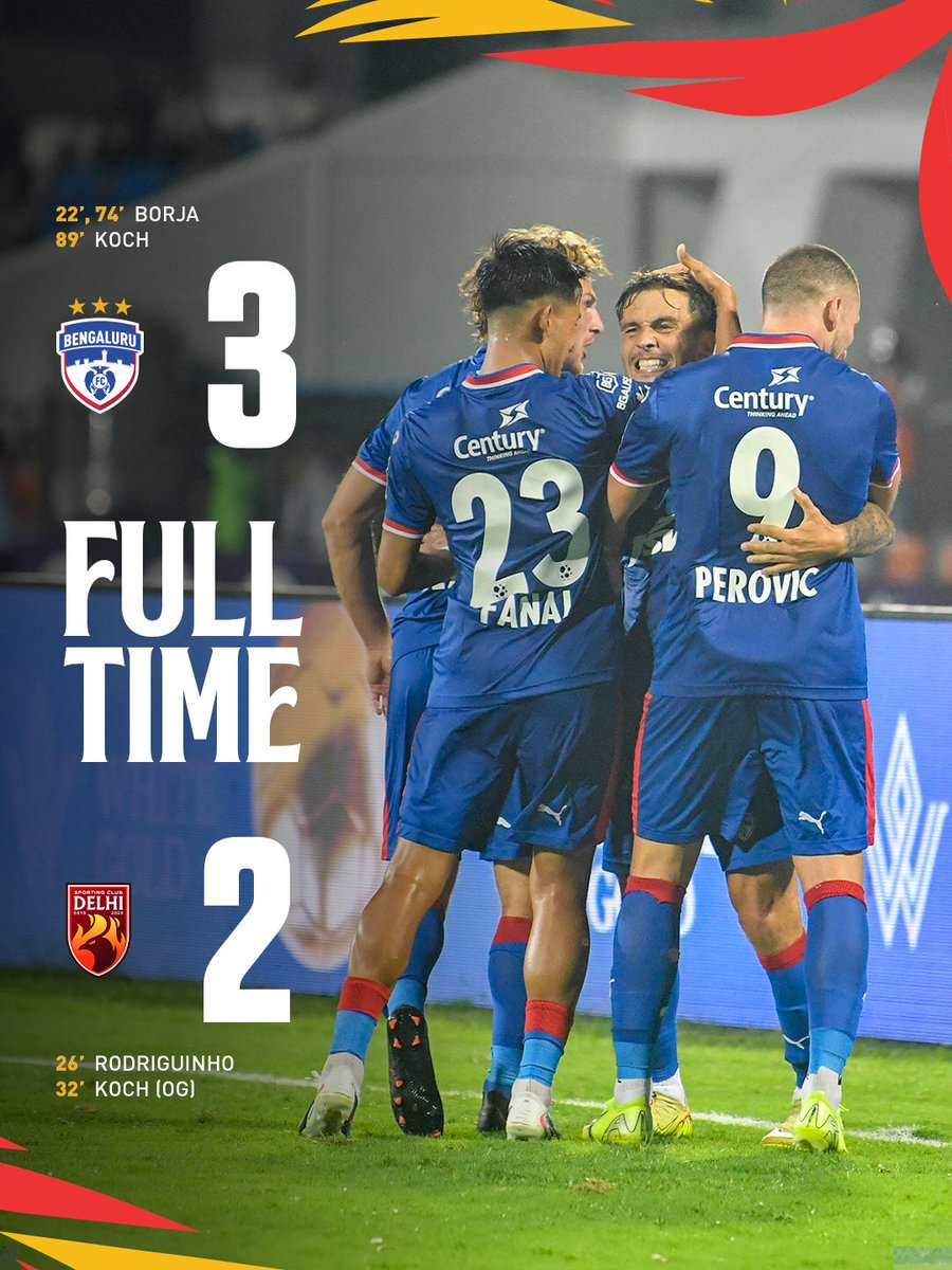 bengalurufc's tweet photo. FT: BFC  3⃣-  2⃣SCD

Our first win of the season in our first game. And what a script it was 😍

Football. You've done it again.

Watch #BFCSCD live on YouTube and SonyLIV: https://t.co/tem1SWfmQD

#WeAreBFC #NammaUsiru #MGISL13 https://t.co/xZsysjkLzE