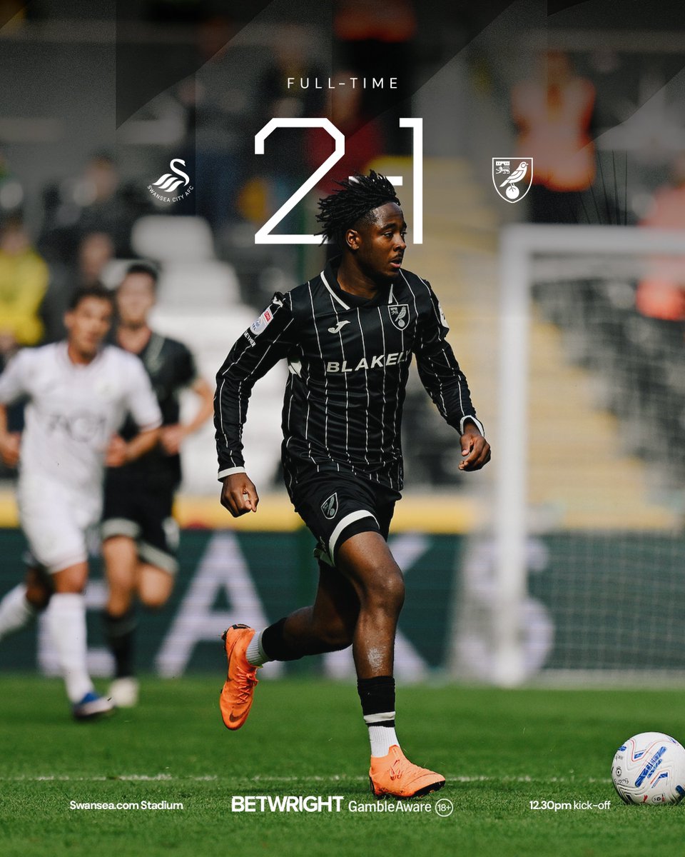 NorwichCityFC's tweet photo. Defeat in Swansea. https://t.co/4ByllXqIGI