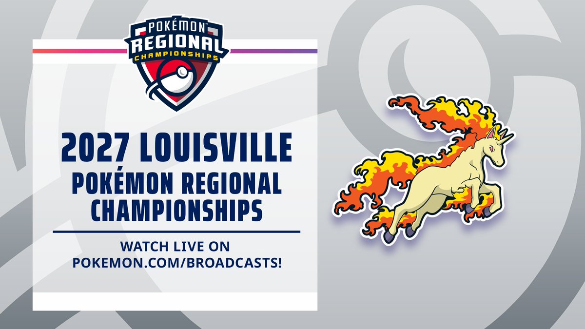 playpokemon's tweet photo. Trainers, we're off to the races! 🏇

Day 1 of the 2027 Louisville Regional Championships has begun! Which Trainers will make it to Day 2 in #PokemonGO #PokemonTCG and #PokemonVGC?

Tune in here to find out!
🔗 https://t.co/E9s7HoftwT https://t.co/HgsWsYJKCf