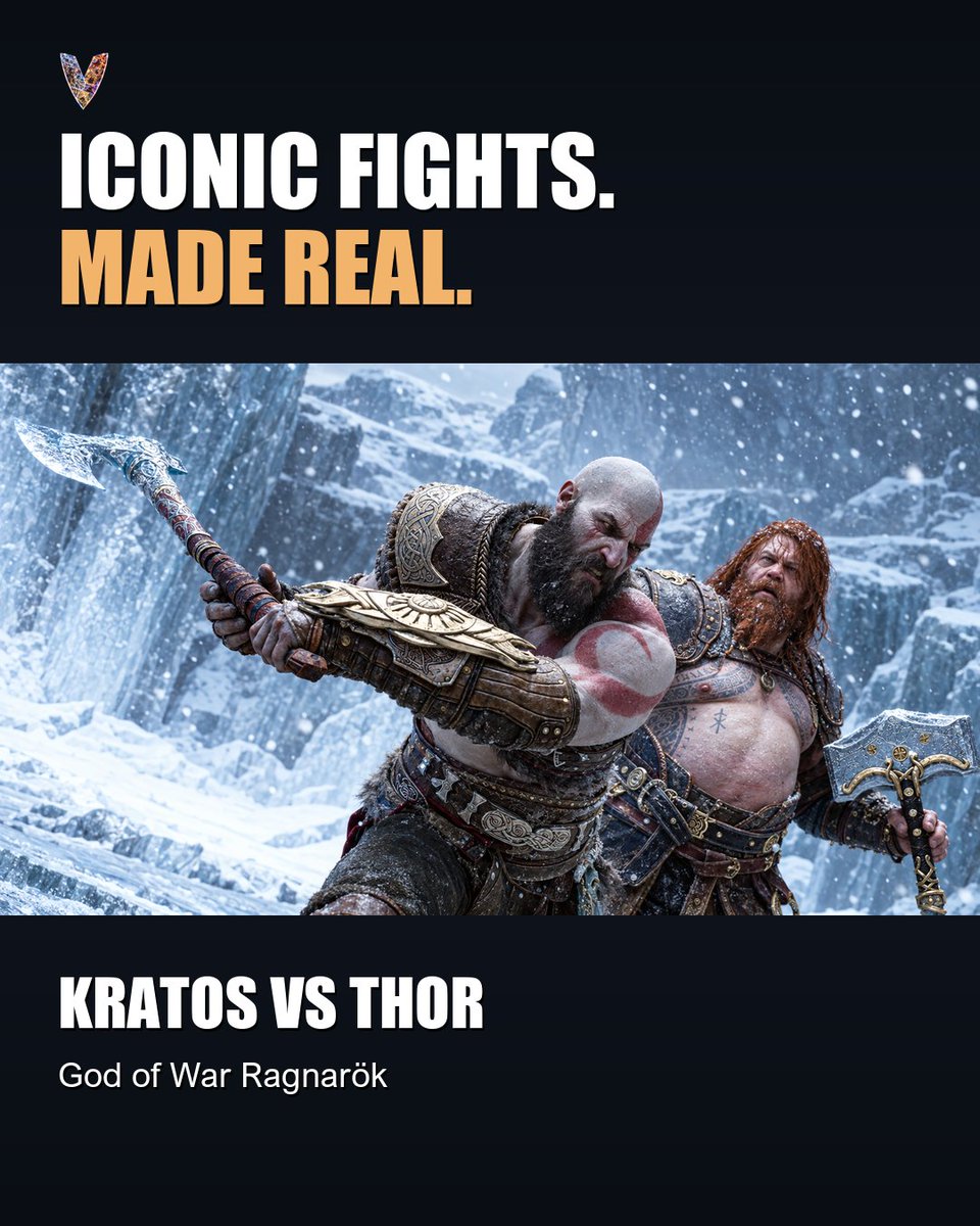 V_Gaming_V7's tweet photo. Welcome to V-Gaming. 🎮
Game legends, reimagined, from the game to real life. ⚔️
Which legend should we bring to life next? 👇

God of War Ragnarök © Santa Monica Studio / Sony. Photo mode: sirevanztheduke. Realistic versions made with AI.
#VGaming #GodOfWar #GamingArt https://t.co/xQUy5zDk2S