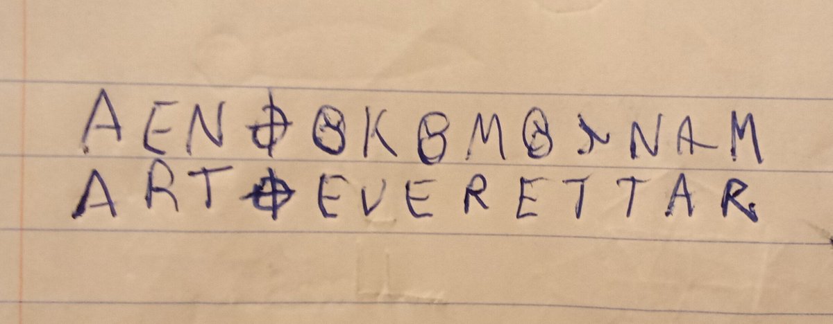 RasaHorus's tweet photo. A #zodiackiller #z13 solution
1
AEZโโใ
โMโโNAM
โ
Ciphertext- I Zโ - 1 - cancer, broken, am for the son
Plaintext- Art โ Everett aR
#compass #quaddirectional #codes #california @FBISanFrancisco @SFPD @VallejoPd @sfchronicle #news #BREAKING #coldcase #USA https://t.co/yMfOrcBiDx