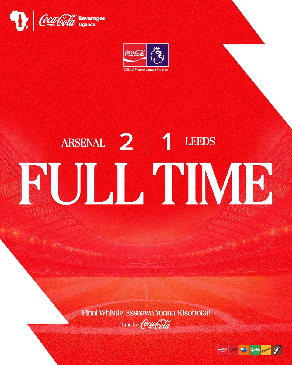 CocaColaBevUg's tweet photo. Arsenal find a way to win at the Emirates!
What are your thoughts about this game?
Nze ndowooza gubadde muzibumuko😅
#CocaCola #EssaawaYonnaKisoboka #CokeEPL https://t.co/p64Xvdaobz