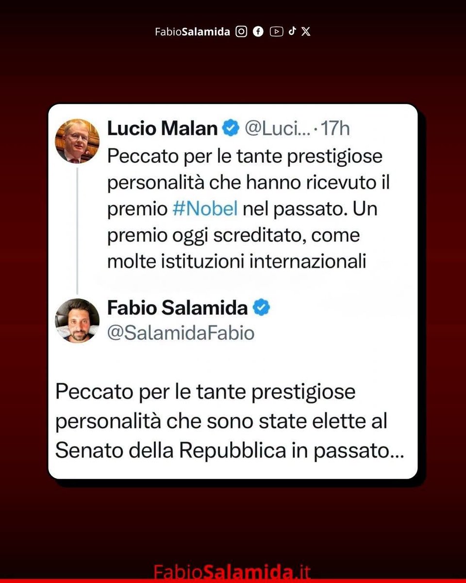 baffi_francesco's tweet photo. Altra occasione persa da parte del capogruppo di Fdi al Senato per tapparsi la bocca ed evitare figure di merda.
"Un bel tacer non fu mai scritto".
#malan https://t.co/FqYmGB5eDd