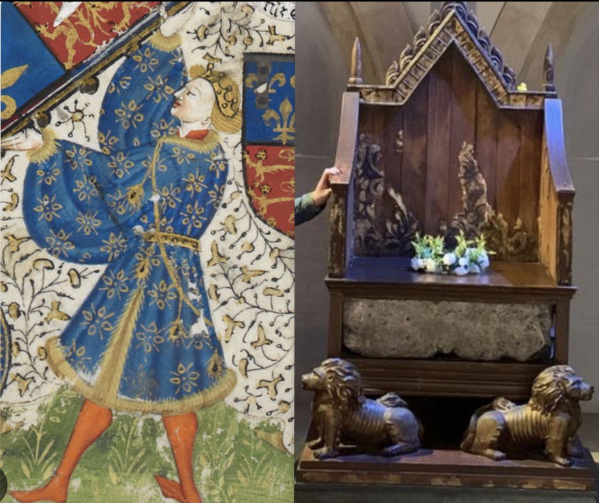 LauraAKarim's tweet photo. #WarsoftheRoses

OTD in 1460 - Richard, 3rd Duke of York entered Parliament & laid his hand on the throne. He was seeking to use Parliament to depose #HenryVI & make himself King, but was surprised by the lack of support for his bid, even from his allies. 

In 1399 Parliament had deposed #RichardII & elected his cousin Henry of Bolingbroke as #HenryIV the first Lancastrian King. Presumably, York expected a similar outcome from the 1460 Parliament. Not least because through  his mother, Anne Mortimer, a great-granddaughter of #EdwardIII’s second surviving son, Lionel, Duke of Clarence, York had a superior claim to the throne compared to the Lancastrian Kings #HenryIV, #HenryV & Henry VI, who were descended from John, Duke of Lancaster, the third surviving son of Edward III. 

York’s allies, his brother-in-law the Earl of Salisbury, his nephew the Earl of Warwick (the Kingmaker) & his son the Earl of March (later #EdwardIV) had invaded England from Calais in June 1460. Warwick & March had won a crushing victory at the Battle of Northampton on 10 July 1460, taking possession of Henry VI & killing prominent Lancastrians. Salisbury had laid siege to the Tower of London & forced its surrender.

York, however, made a serious misjudgment in taking so long to return from Ireland & allowing three months to elapse between the Yorkist victory at Northampton & his own arrival in London. His absence had allowed his allies to become comfortable ruling England through Henry VI, hence even York’s own son March reportedly did not see the need to force Henry’s deposition. 

The resulting deadlock led to the October 1460 Act of Accord, which recognised York as the heir to Henry VI (disinheriting the King’s son Edward of Westminster) but crucially left the King himself in place. 

York’s sons Edward IV & #RichardIII would learn from their father’s mistakes & act far more decisively. Edward & Warwick rendezvoused at Burford in February 1461 after the Yorkist nadir which was Warwick’s defeat at the second Battle of St Albans & within days were marching on the capital & having Edward declared King on 4 March 1461.

Henry IV, Edward IV & Richard III had other advantages over York too. They were all widely seen as ‘upgrades’ on the Kings they replaced & thus were able to accumulate the support needed to secure the throne. Henry IV was a renowned tournament champion & crusader, had four sons & was seen as embodying all the qualities which Richard II lacked. Edward IV was the young victor of multiple battles & presented a stark contrast to the enfeebled Henry VI. Richard III was an adult male of proven ability & experience whose leadership most of the three estates viewed as preferable to that of an adolescent king of dubious legitimacy who would be in hock to the Woodvilles. 

York was undoubtedly more capable than Henry VI, but he also wasn’t outstanding enough. He was older than Henry & had an indifferent record during the Wars of the Roses with the Yorkist victories largely being won by Salisbury, Warwick & March, & not by him.