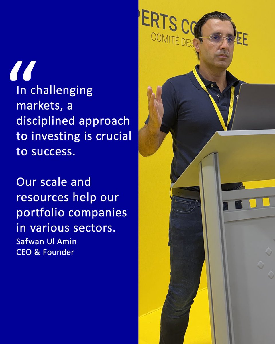gnstcapital's tweet photo. In challenging markets, a disciplined approach to investing is crucial to success.
 
Our scale and resources help our portfolio companies in various sectors.

Our CEO speaking at an event in Paris.

#ceo #business #businessman #privateequity #investment https://t.co/7UB1POv0Er