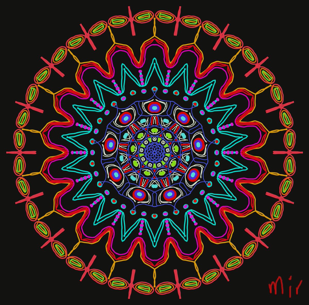 Kronenberg211's tweet photo. Mandala #art #artistonX #Gaba #Sumopaint #MirCreatiK
18 en 9 assen gebruikt om het witte vlak te vullen... https://t.co/c3aMCjQMWU