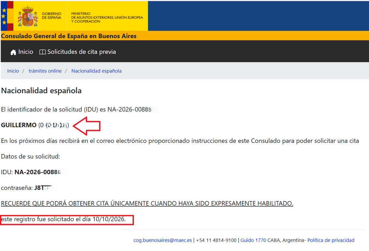 GuillermoRocaf1's tweet photo. #BRUTAL PUCHERAZO😱: he obtenido un IDU en el Consulado en BUENOS AIRES para OBTENER LA NACIONALIDAD ESPAÑOLA CON DERECHO A VOTO introduciendo mi DNI español y con un segundo apellido inventado que es "DEMOSTRANDO EL PUCHERAZO"  👇🧐

La Ley española exigía que para la obtención del IDU (paso previo obligatorio para la obtención de una CITA PREVIA en el Consulado) a efectos de la obtención de la nacionalidad española por la vía de la Memoria Democrática (Ley de Nietos) se GARANTIZARA con carácter previo la IDENTIFICACIÓN plena del solicitante (véase POST anterior👇🧐) antes de la fecha límite del 22.10.2025, pero vemos que todo es un cachondeo 😱😡

Millones de futuros votos fraudulentos para @sanchezcastejon se obtendrán de esta manera  ⚠️

https://t.co/XNmtEpMU87