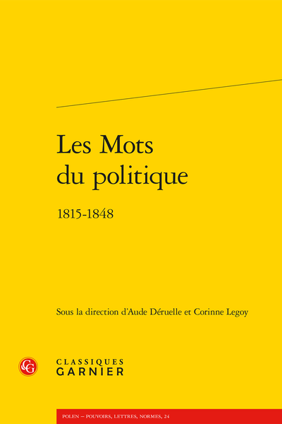 Juslittera1's tweet photo. Chers réseaunautes, pour rappel sont parus chez Ganrier, dans la collection POLEN en 2026, les ouvrages : "Les mots du politique (1815-1848)" et "Du Grand Tour à l'Orient-Express" https://t.co/HQXS4qJGi8