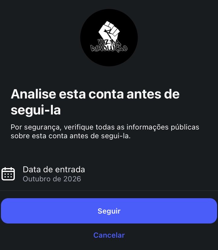 Luize_SMD1768's tweet photo. Gente, sigam o perfil vozdarevolução no insta, eles estão sendo censurados pela rede. https://t.co/Qkr3a5Wd4F